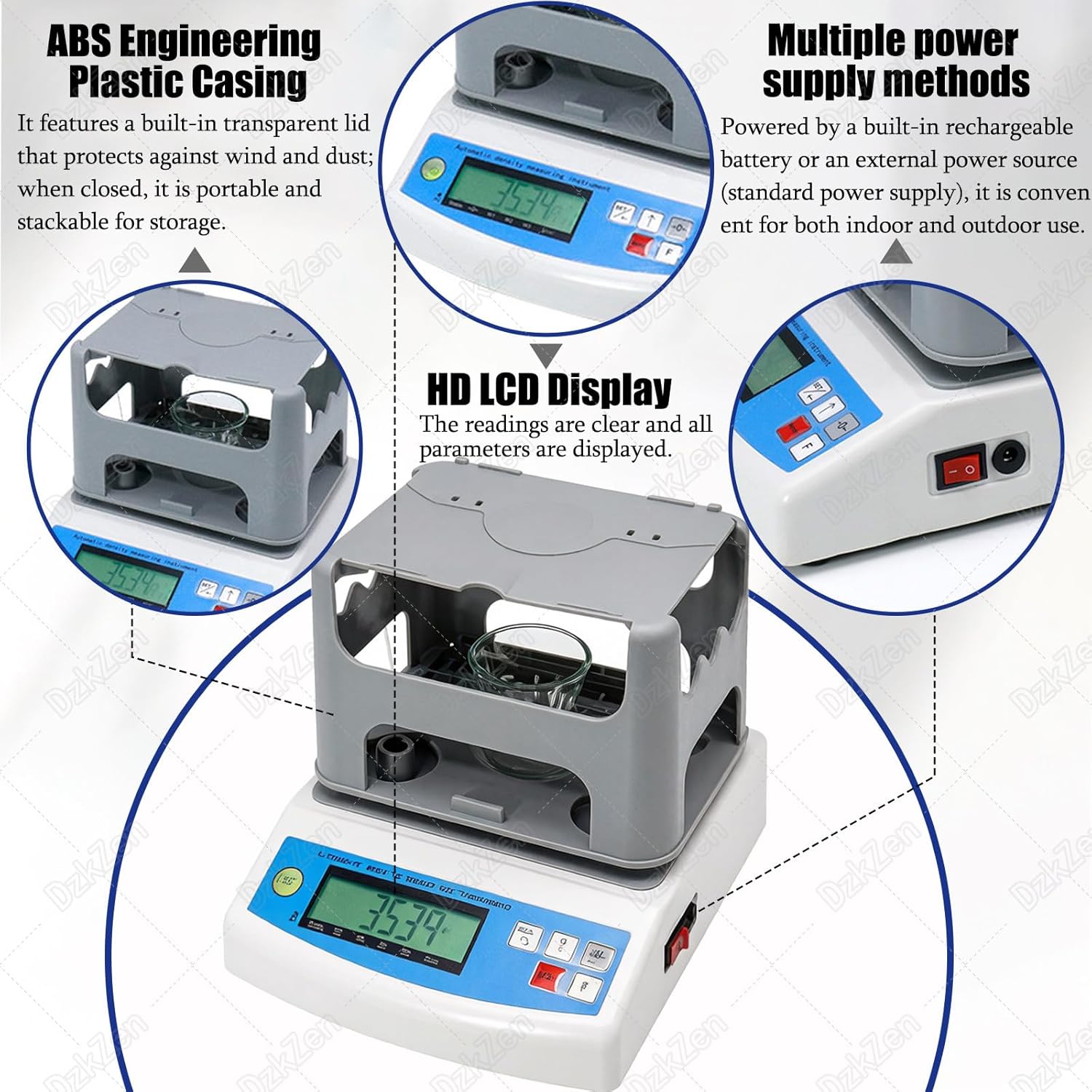 Gold Purity Testing Analyzer Machine, Digital Electronic Gold Purity Tester Meter, Gold Purity Tester Machine, for Precious Metals, Jewelry,Solid Materials N3005E