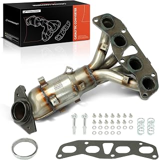 A-Premium Front Catalytic Converter w/Exhaust Manifold w/Gasket Kit Direct-Fit - Compatible with Nissan Vehicles - Altima 2002-2006 L4 2.5L, Sentra 2002-2006 L4 2.5L - E.P.A. Compliant