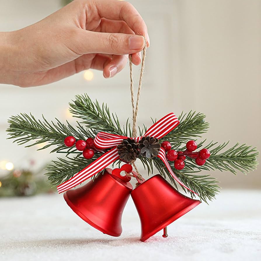 Amazon.co.jp: クリスマスベルの装飾品、リボン付きクリスマス