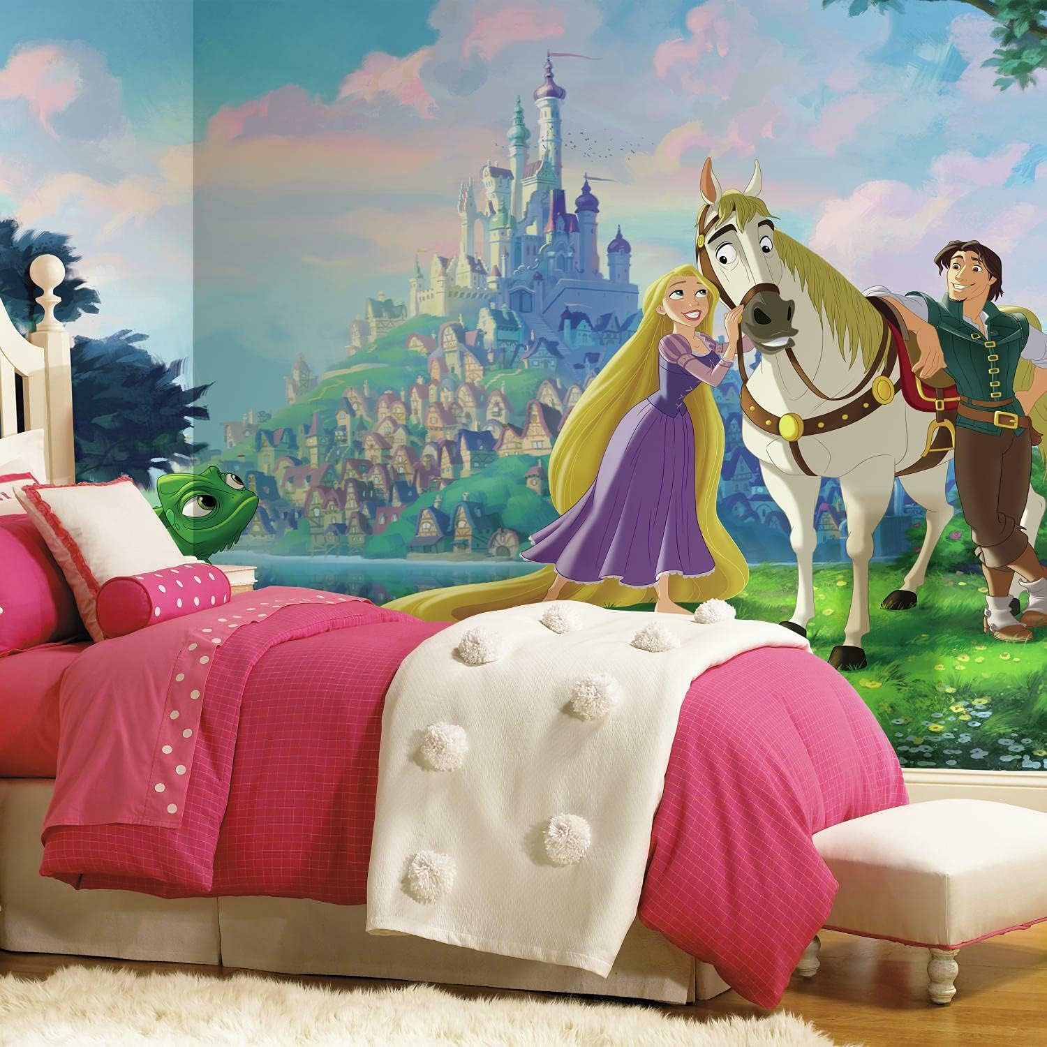RoomMates Disney Princess Tangled Peel and Stick Wall Mural by RoomMates,JL1378M