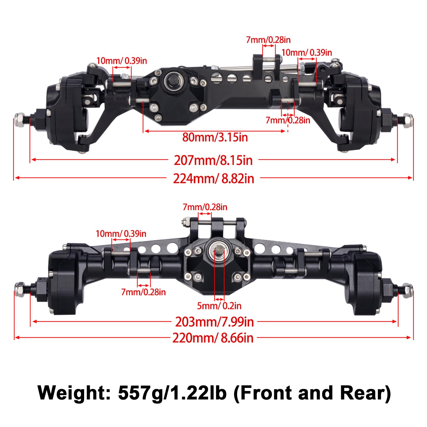 Amazon.com: Vanquish F10 Portal Axles, 1/10 RC Aluminum CNC