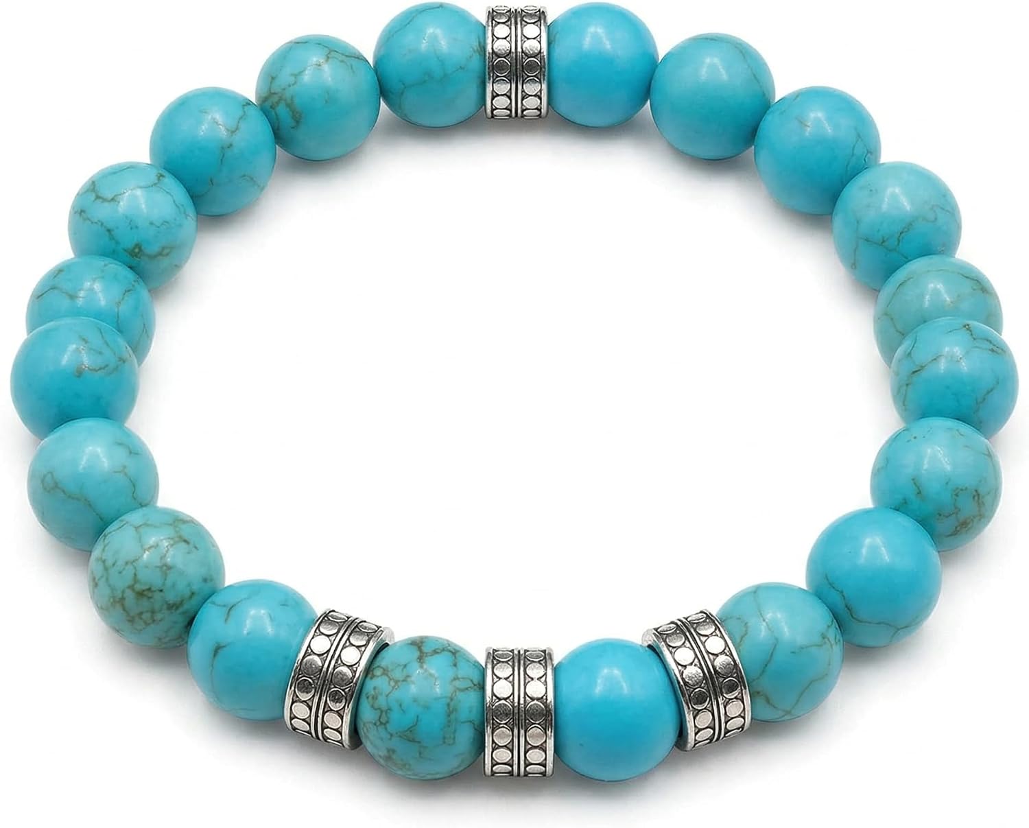 Kartini Studio Sterling Silver and Turquoise Bracelet, Men's Turquoise Bracelet, Quality Bracelet for Man