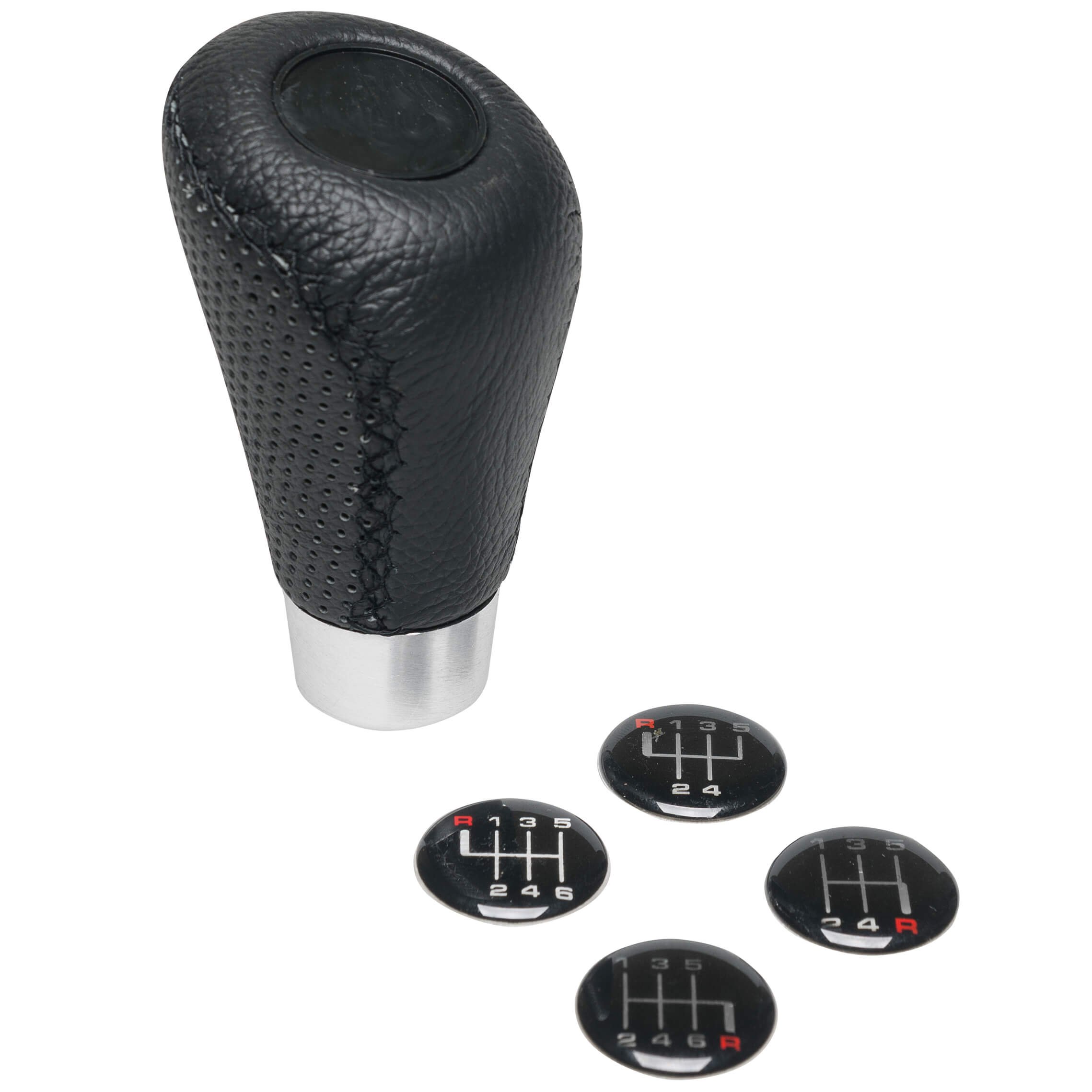Pommeau De Levier De Vitesse SUMEX Avec Gâchette Marche Arrière - Noir Et Rouge - Compatible Plupart Voitures
