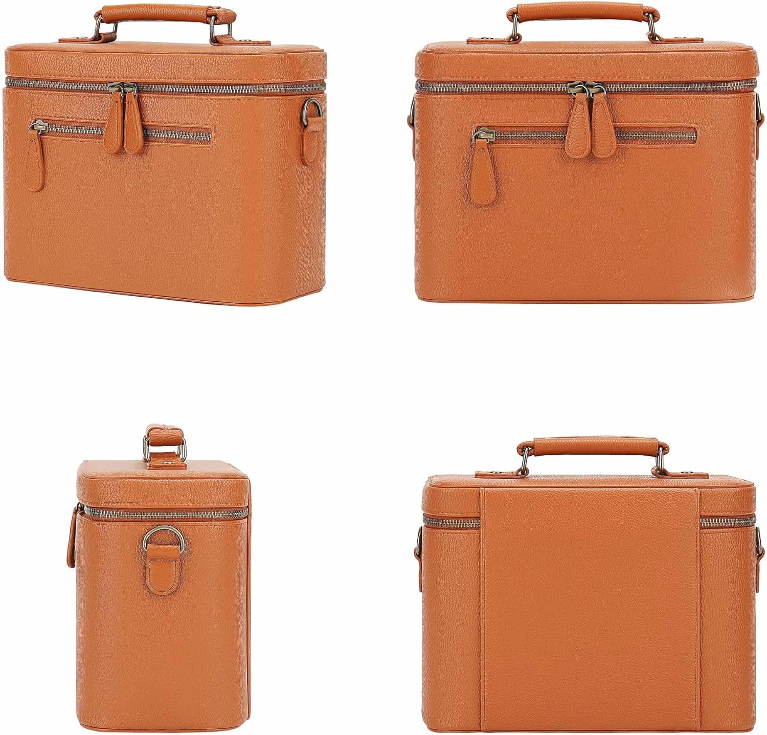 Camera Sling Bag, Waterproof PU Leather Crossbody Camera Case for Photographers, Small Shoulder Bag Compatible for Canon Nikon Sony (Brown)