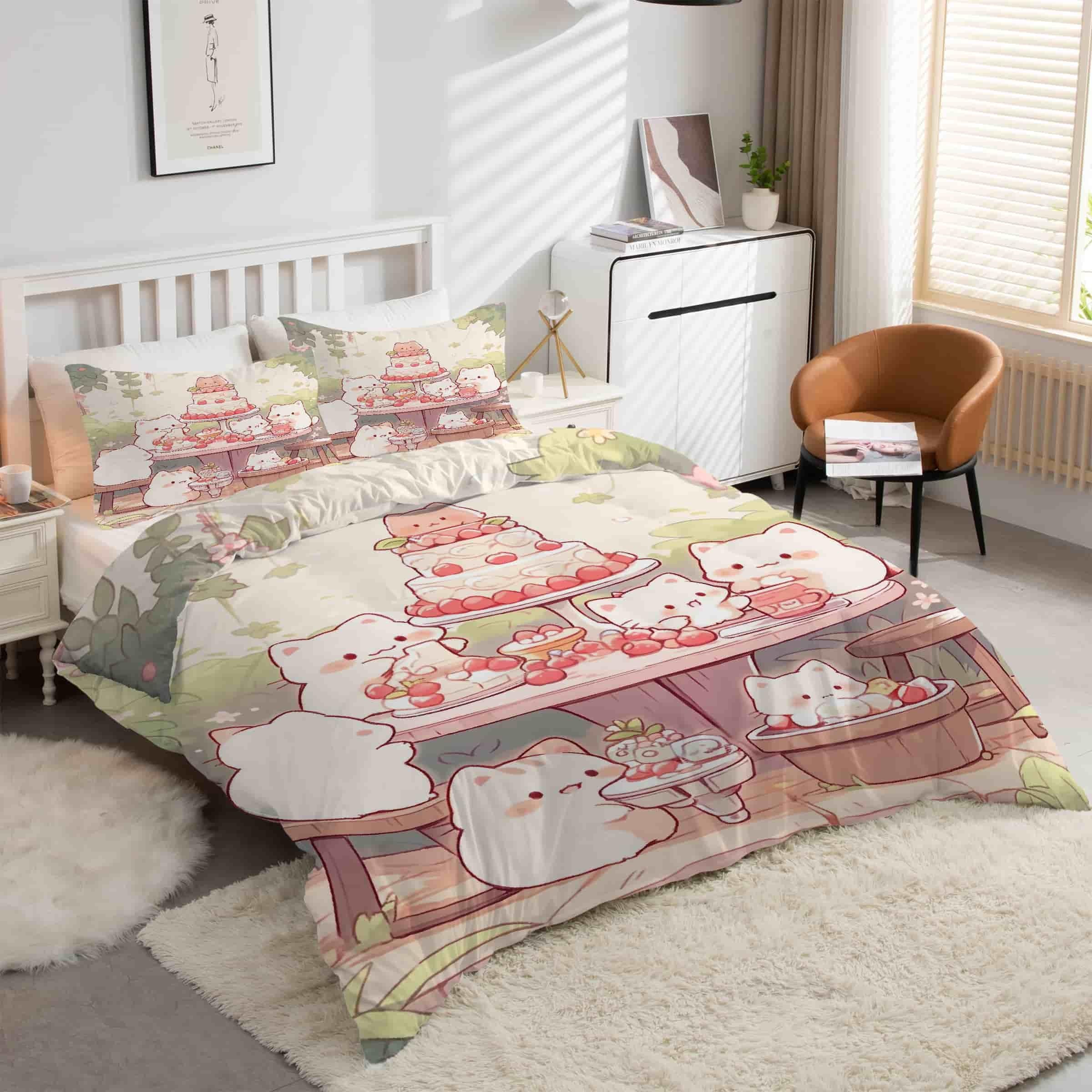 Housse de couette 200x200 chaton pour des nuits tendres pleines de douceur