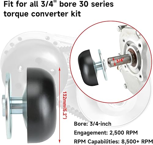 Miniatura 3 de GREHUA Actualización Serie 30 Convertidor de Torque Driver Embrague Negro para 212cc 196cc 6.5HP GX160 CT200U-ex BT200X CT200U KT196 208cc Briggs
