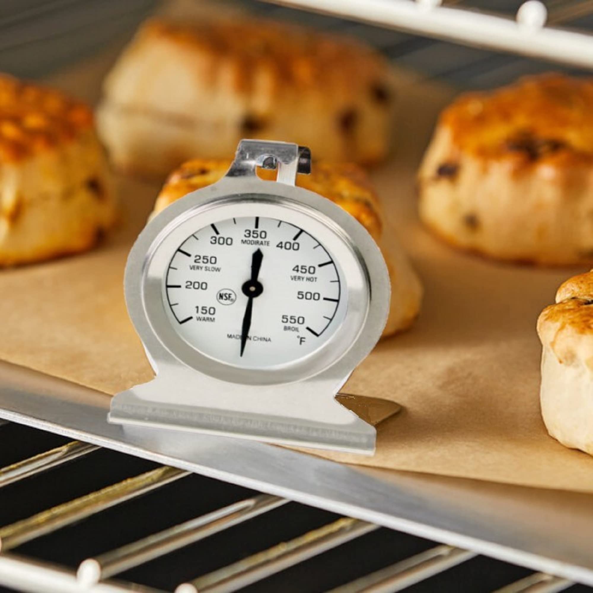 TrueCraftware- Stainless Steel Dial Kitchen Cooking Oven Thermometer 150 to 550 Degrees Fahrenheit- Oven Baking Chef Thermometer Instant Read Thermometer Kitchen Cooking Oven Temperature Gauge