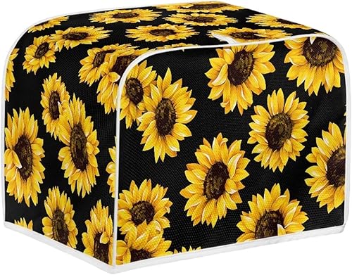 Miniatura 2 de DISNIMO Cubierta para tostadora de girasol de 2 rebanadas, cubierta para hacer pan, cubiertas de electrodomésticos pequeños de cocina, cubierta para