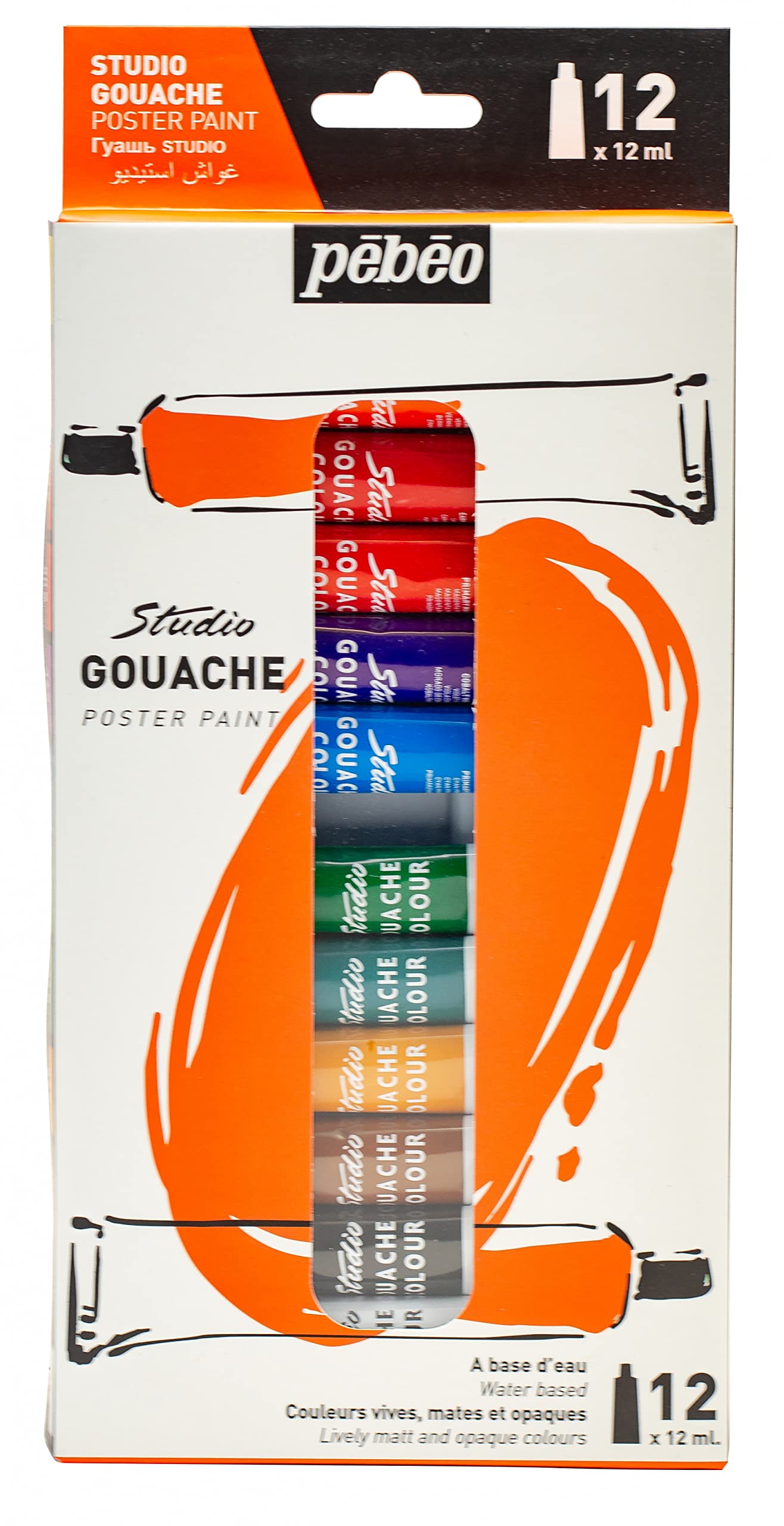 Pébéo Peinture à l'huile XL Fine Argent lot de 12 tubes anti gaspillage 12 ml
