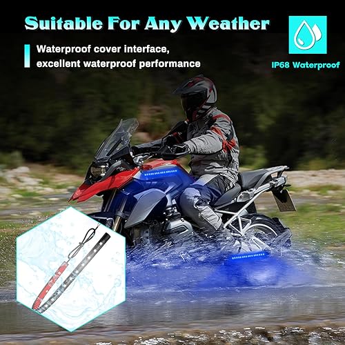 Miniatura 5 de Alopee Paquete de 6 tiras de luces LED de 12 V automotriz de 12.6 in, impermeables, para carrito de golf, luces LED para motocicletas, ATV, barco,