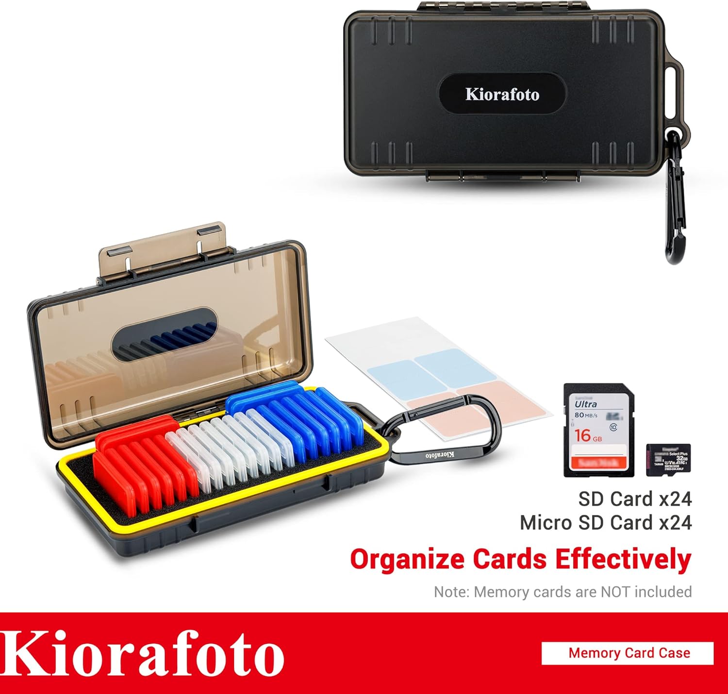 12 Slots Memory Card Holder + New Memory Card Case: Camera Memory Card Holder Memory Card Case