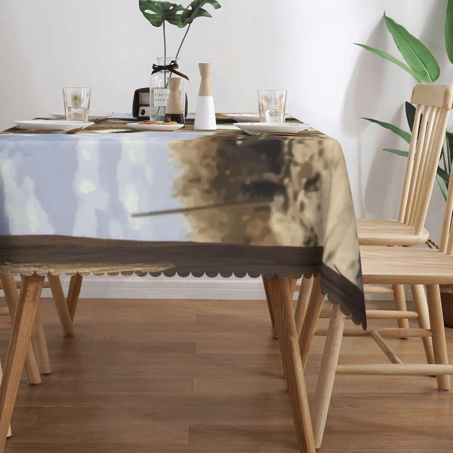 Funny Donkey Rectangle Tablecloth, Spill-Proof & Wrinkle-Free Dining Covers, Decorative Tablecloth for Kitchen, Dining, Banquet, Outdoor Picnic – 54" X 72"