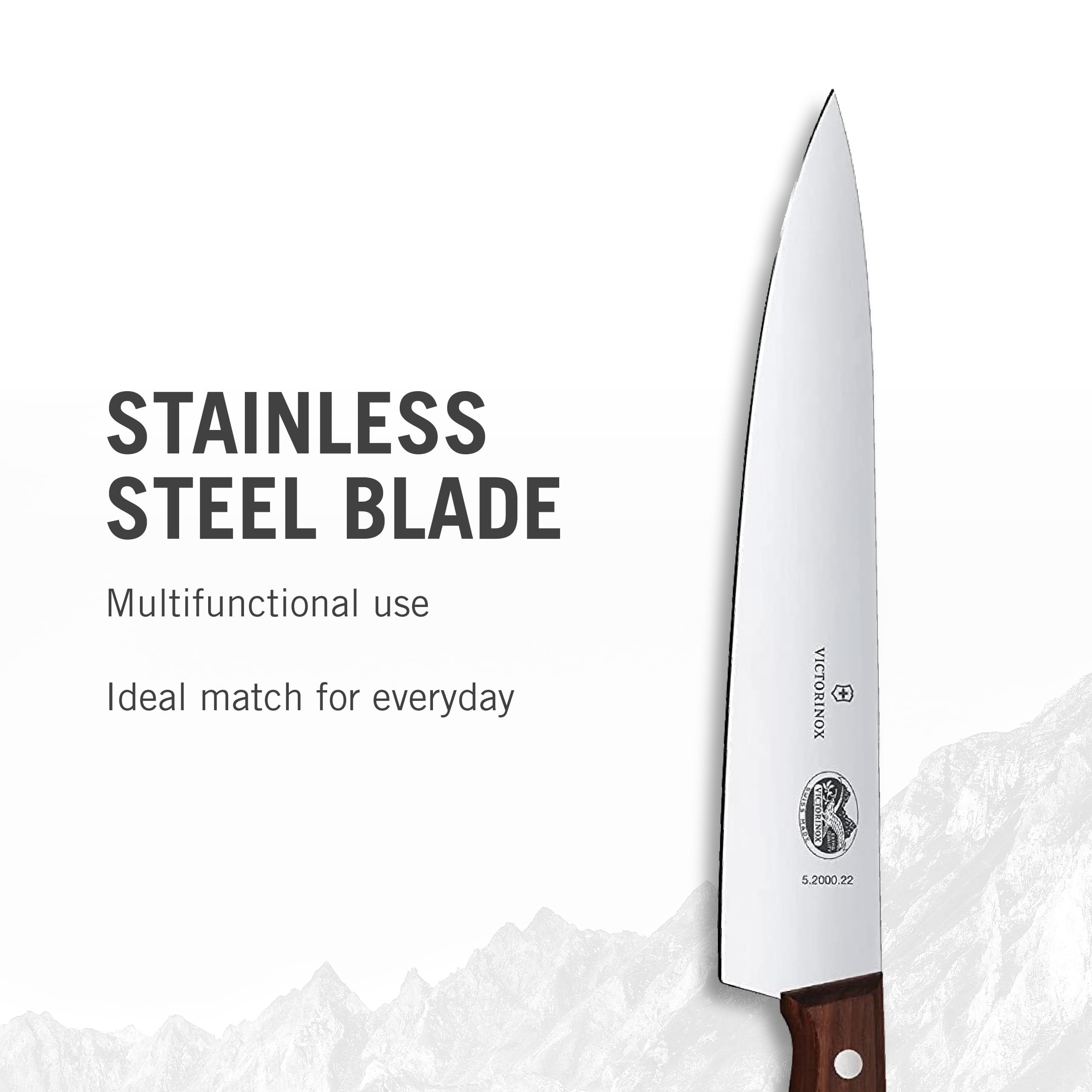 Victorinox Tranchiermesser, Ahorn modifiziert, 22 cm, Geschenkverpackung, Braun