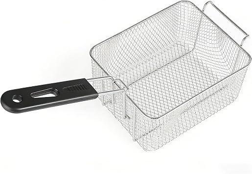 Stainless Steel Fry Basket, Fryer Basket with Detachable Handle for Frying French Fries, Chicken Nuggets, Wings & More - Ideal for Home, Parties, Pot Use
