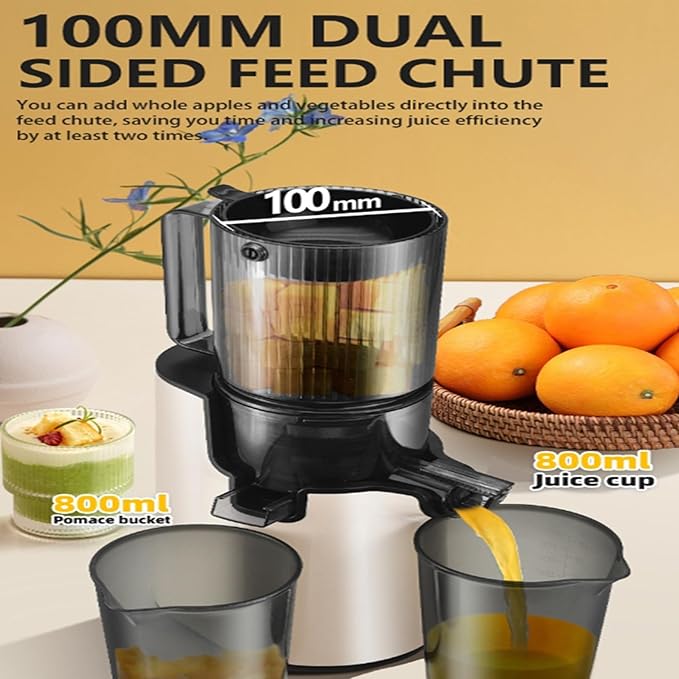Extractor de Jugos Prensado Frío Boca Ancha 250W Alto Rendimiento 80% miniatura 6
