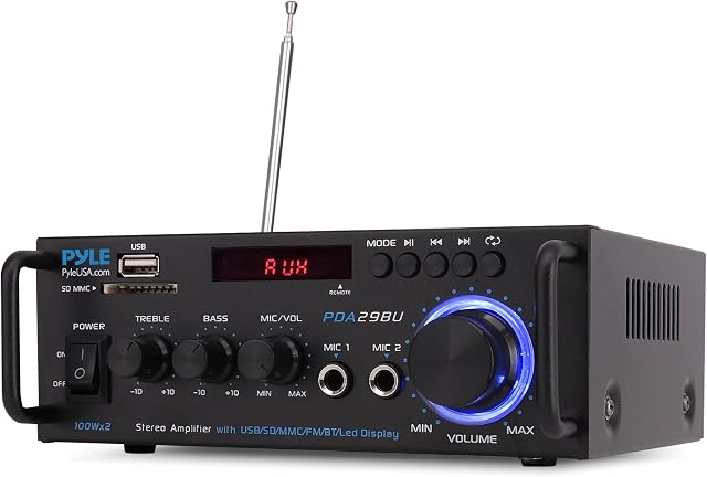 PyleUsa Receptor AV HiFi estéreo para el Hogar con RCA