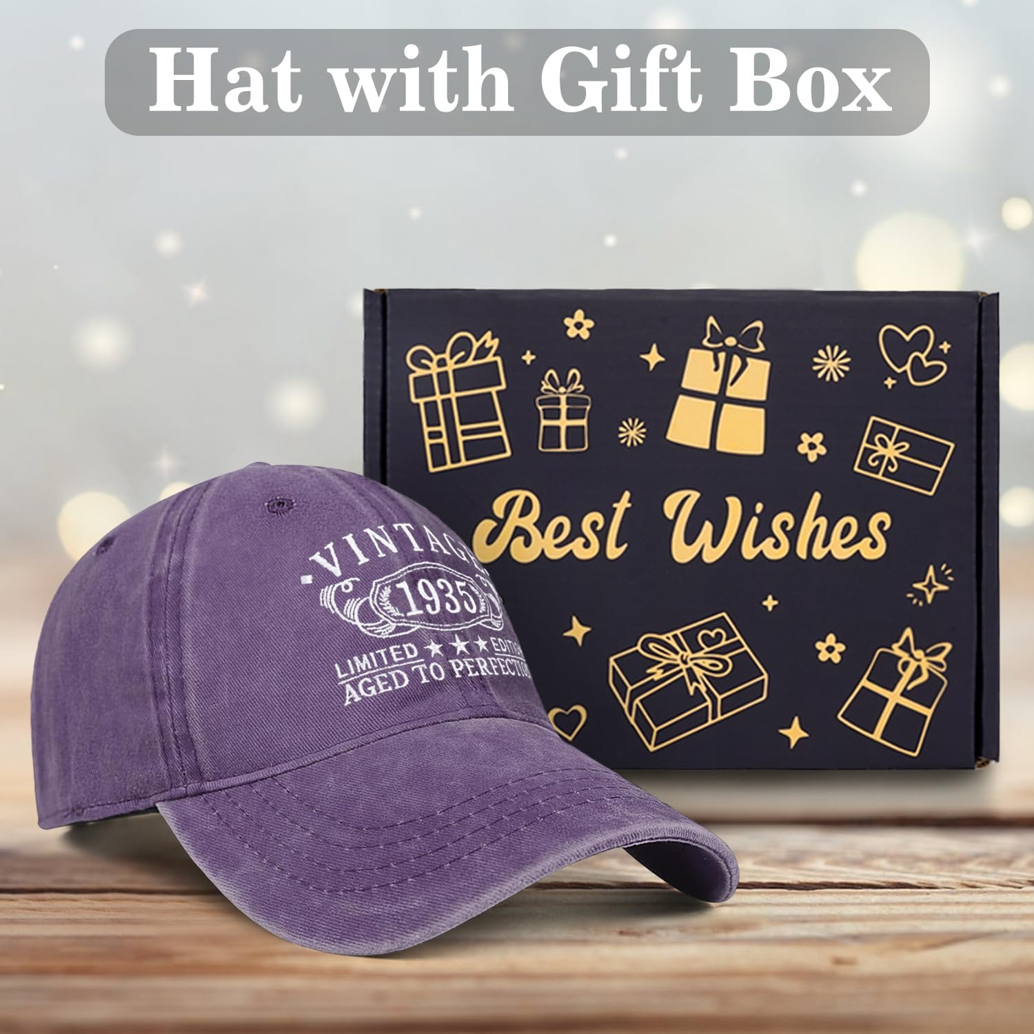 Birthday Gifts for Men Women, Personalized 18th/21st/25th/30th/40th/50th ...90th Birthday Ideas Gift, Vintage Baseball Hat - Image 5