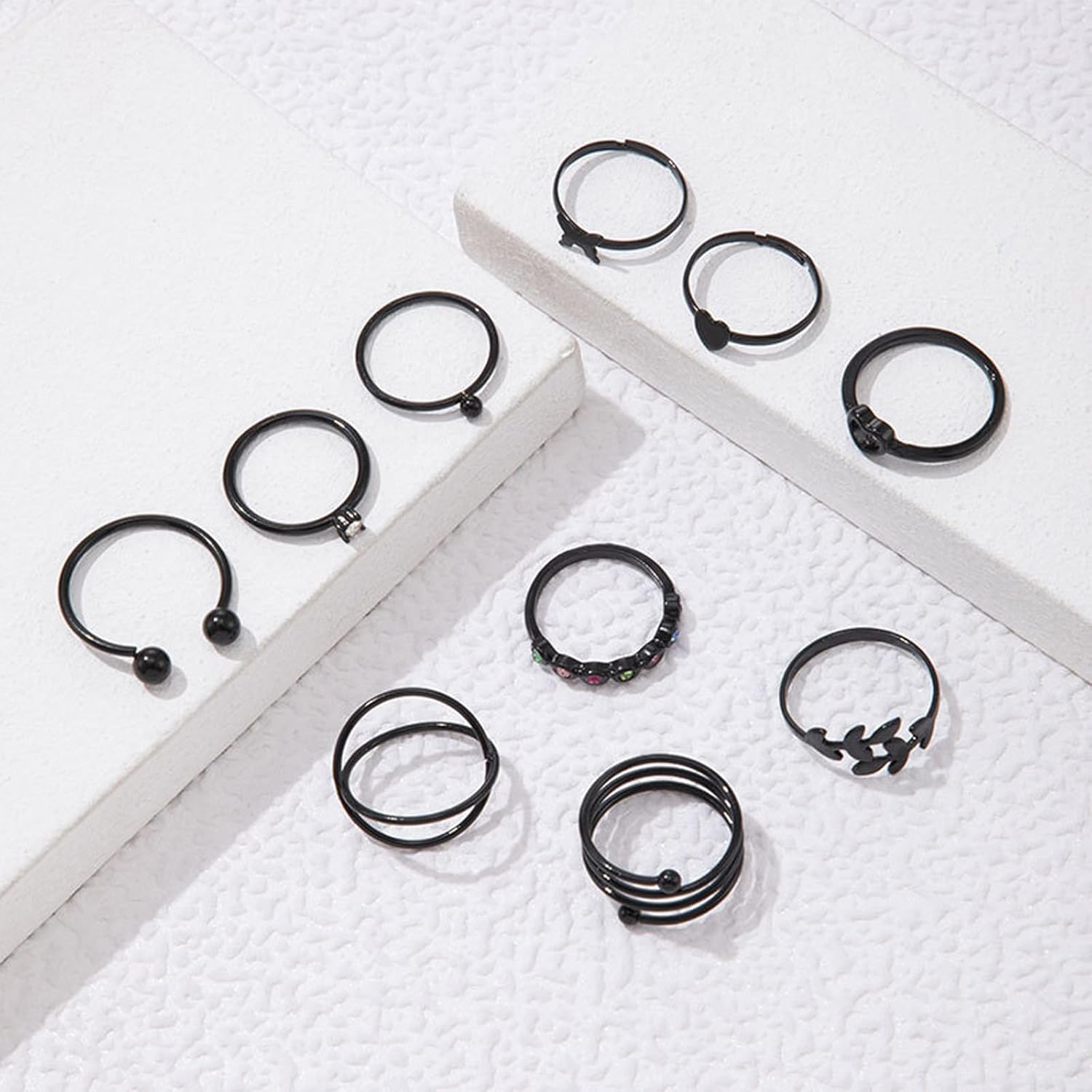 HUASAI Butterfly Rings for Women Rhinestone Rings Gold Stackable Statement Ring for Women Trendy Jewelry Gifts 2025 - Image 5