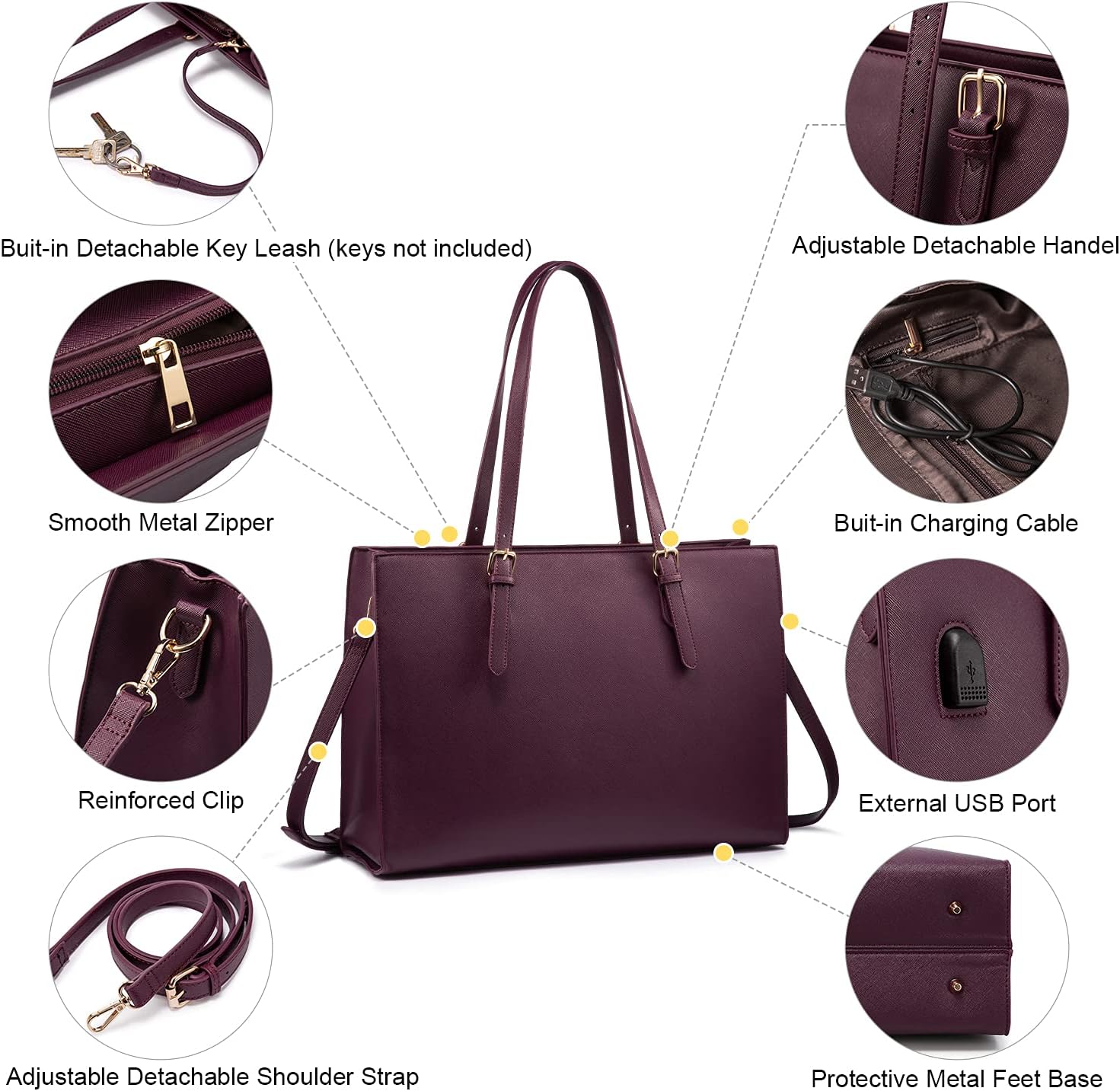 LOVEVOOK Computer Professional Briefcase 15 6 Inch Image