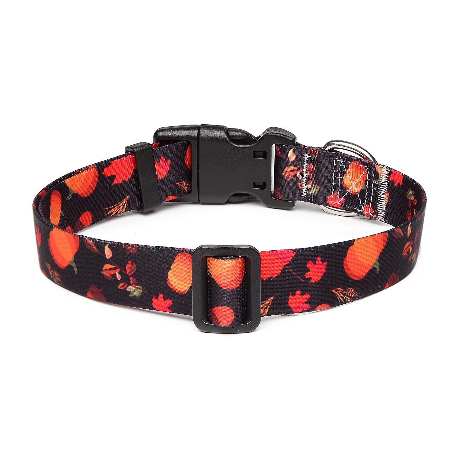 Suredoo Collare per Cani, Nylon Morbido Regolabile Collari per Cani, Gatti, Cuccioli di Taglia Piccola Media Grande (S, Zucca)
