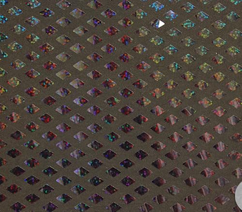 The Yard - Holograma de lentejuelas de diamante elástico de 54 pulgadas de ancho, vendido por The Yard (negro)