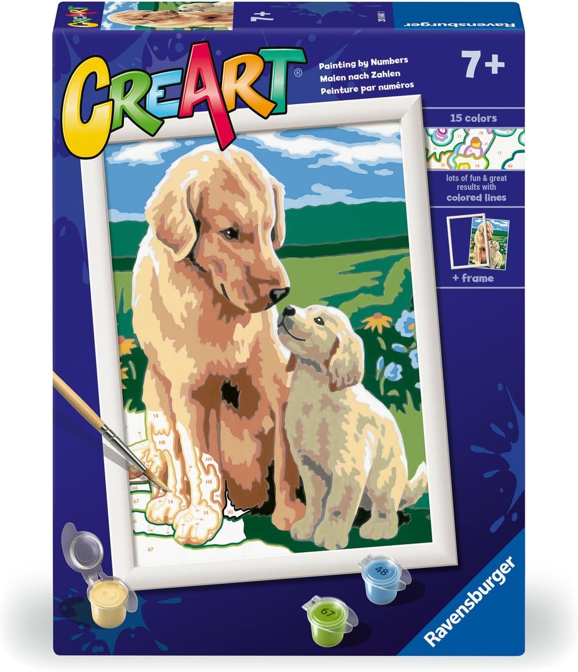 Ravensburger Motherly Love Paint by Numbers Kit for Kids - 20048 - Painting Arts and Crafts for Ages 7 and Up