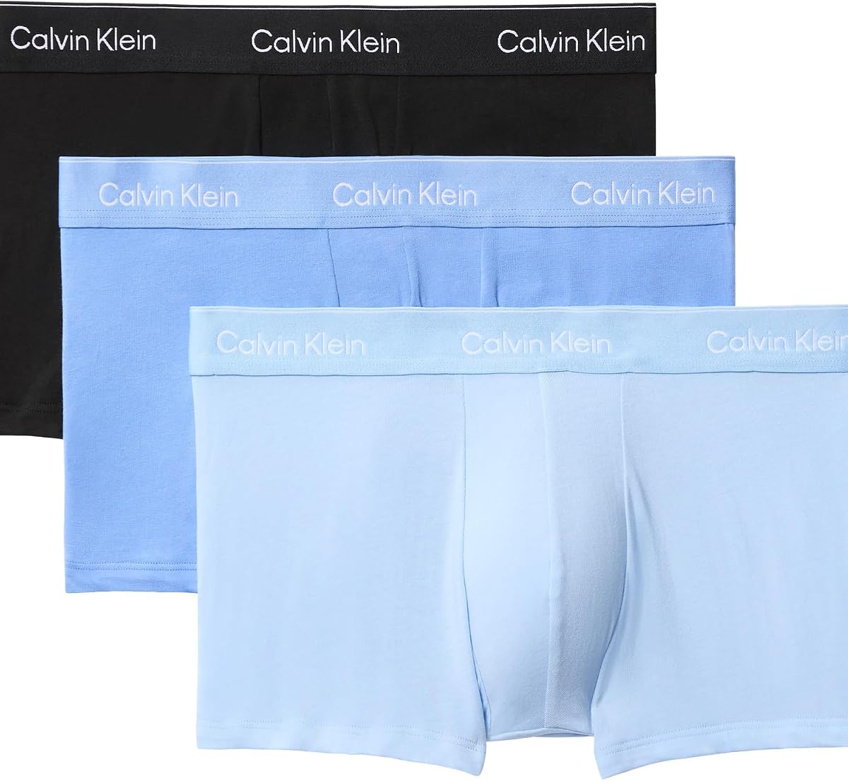 Ropa interior Calvin Klein para hombre Icon Cotton Stretch 3-pack Low Rise Trunk