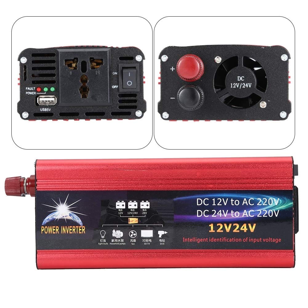 Broco Universale 12V, 24V 2000W Energia Solare Inverter convertitore da 12V a 220V