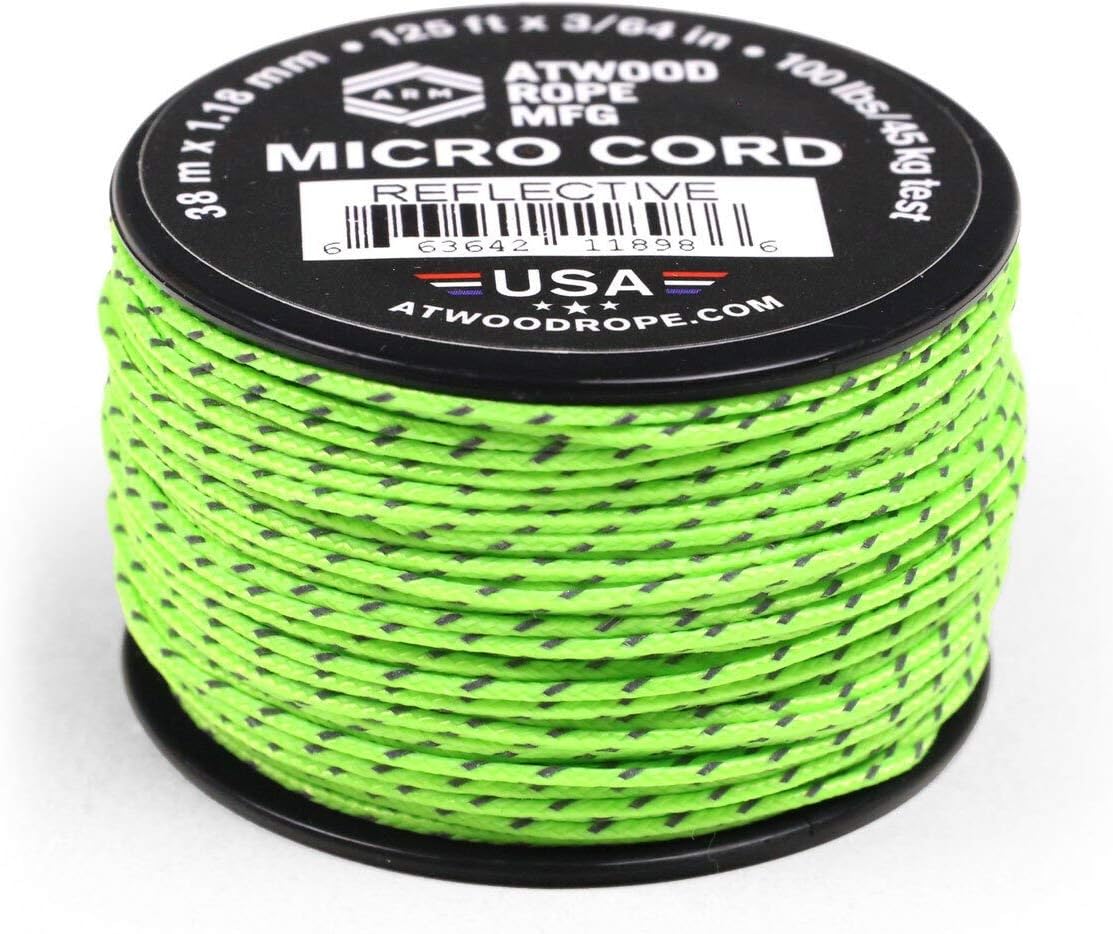 Atwood Rope MFG Tactical Nylon/Polyester Micro Utility Cord Reflective 1.18mm X 125ft Reusable Spool | Fishing Gear, Jewelry Making, Camping Accessories image 4