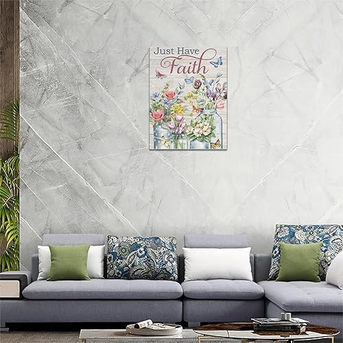 Miniatura 5 de Arte de pared floral para baño, diseño de flores de campo, mariposa, baño, decoración de pared, rústico, botánico, baño, lienzo impreso, pintura