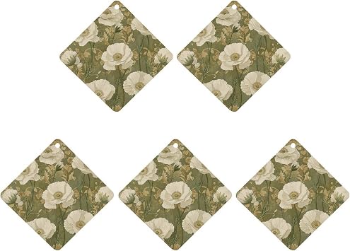 Car Air Fresheners 5 Pcs Hanging Air Freshener for Car Beige And Green Shades Hanging Scented Cards Air Freshener Aromatherapy Tablets Lavender Hanging Air Freshener for Car Rearview Mirror