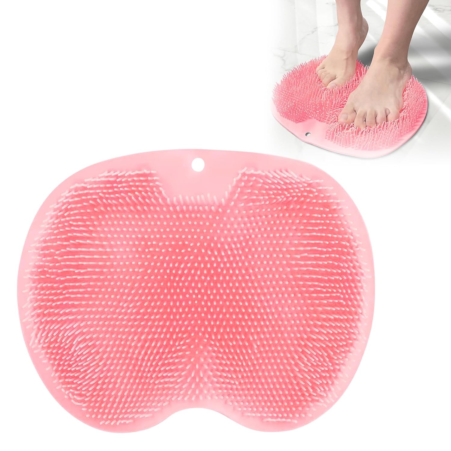 GLUN® Bathroom Massager Mat, Pillow Massage Cushion Mat Remove Dead Skin Cells, Improve Blood Circulation, Soft Bristles for Bathroom