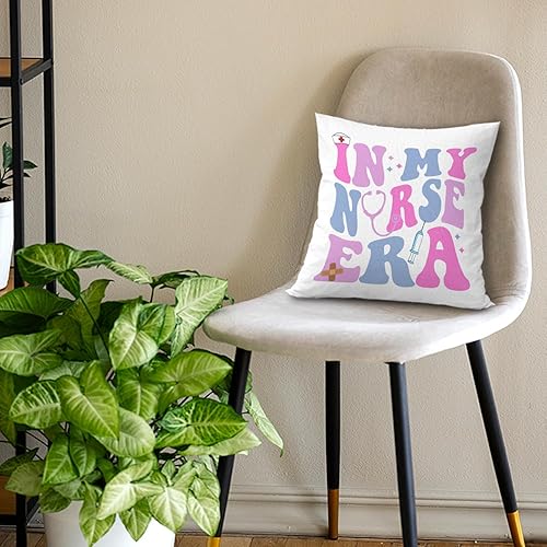 Miniatura 3 de Fundas de almohada de 18 x 18 pulgadas, regalos para enfermeras escolares, regalos para estudiantes de enfermería, funda de almohada decorativa,