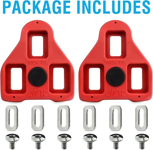 Miniatura 6 de MARQUE Look Delta - Tacos compatibles con 9 grados flotantes rojos para Peloton, ciclismo en interiores y exteriores, diseñados para mujeres y