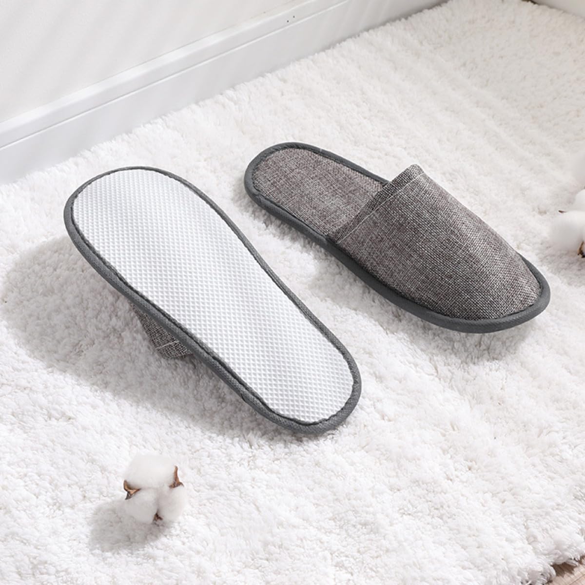 10 Pares de Zapatillas de Casa Cerradas para Hombres y Mujeres, Portátiles y Plegables Suelas Cómodas de Eva, Ideales para Viajes y Visitas a Salones de Uñas