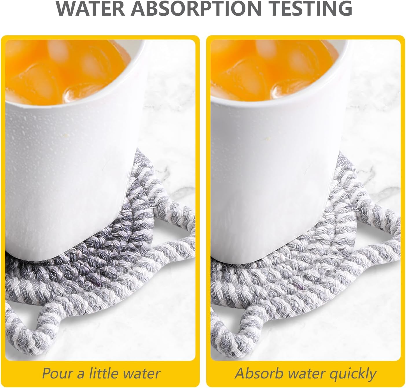 Cat Home Decor Drink Coasters: Set of 6 Cotton Coasters for Lovers Gifts, Coasters for Drinks,Funny and Novelty Office Supplies - Image 3