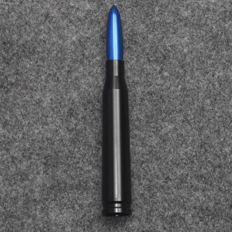 THE WHITE SHOP Car Antenna Bullet Universal Vehicle Truck Replacement Antenna, Car Radio Antenna, Cool Car Accessories Safe Short Replacement Widely Compatible with Most Cars Trucks and SUVs Blue