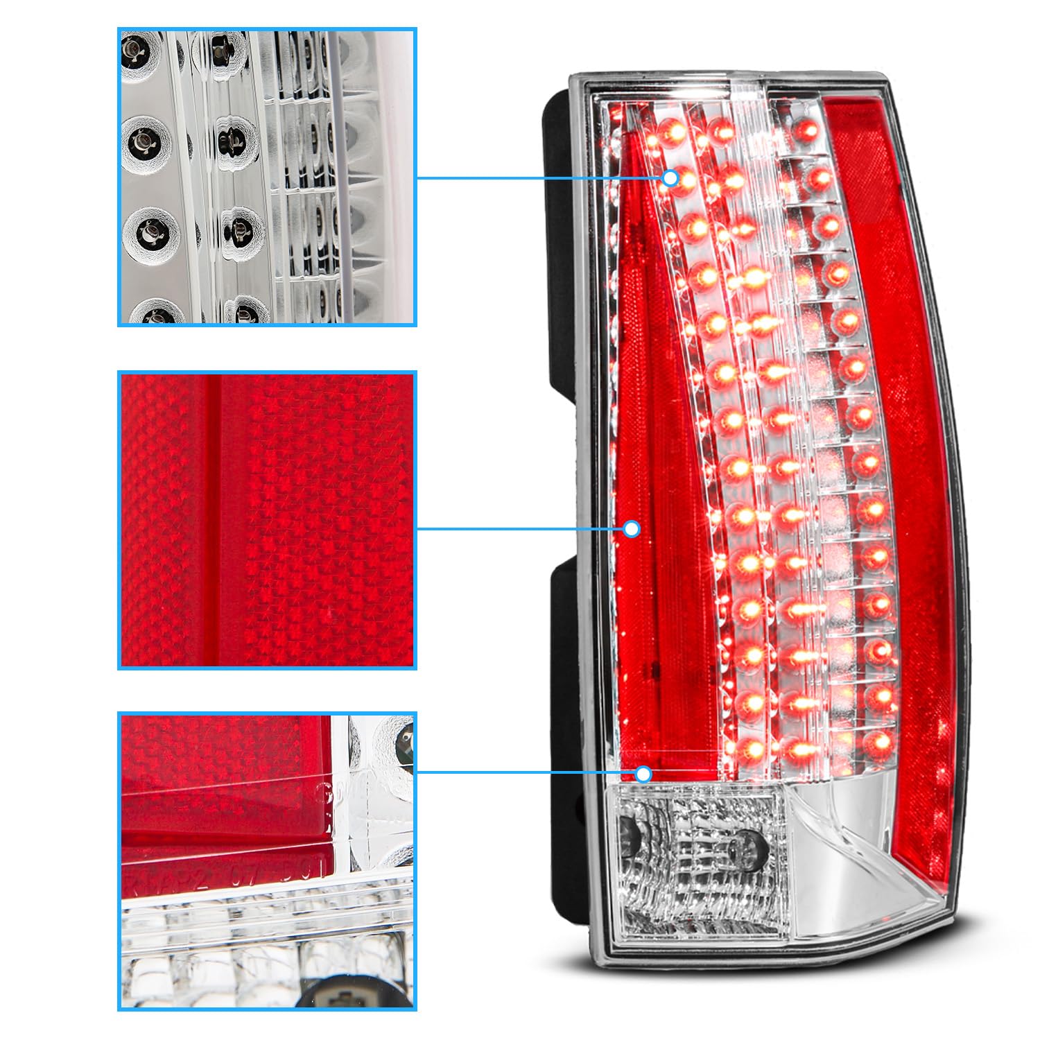 Amazon | AmeriLite Chrome LED 交換用ブレーキテールライトセット