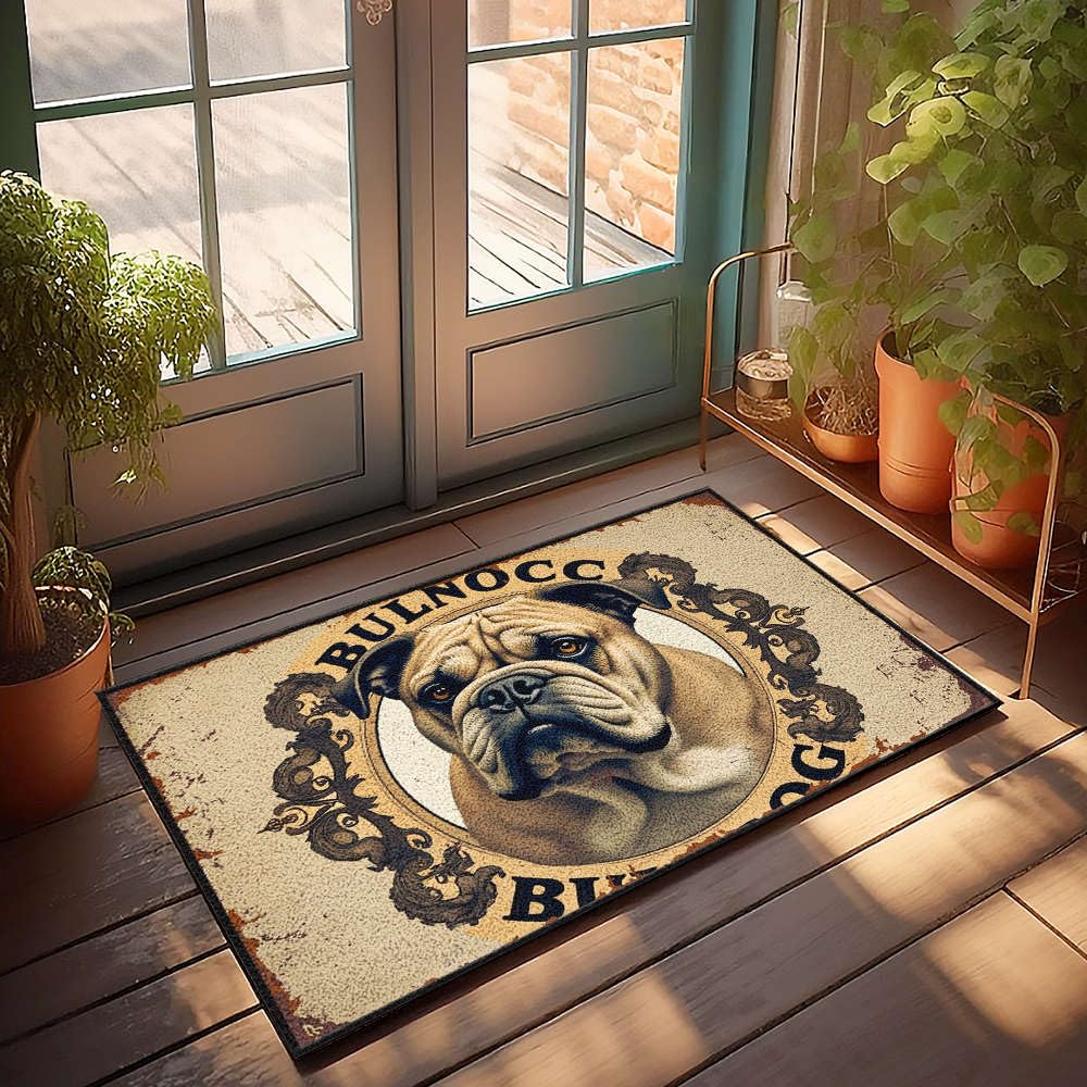 Tapis de porche d'extérieur Bulldog Breeders Association Home Sweet Home 65 x 90 cm