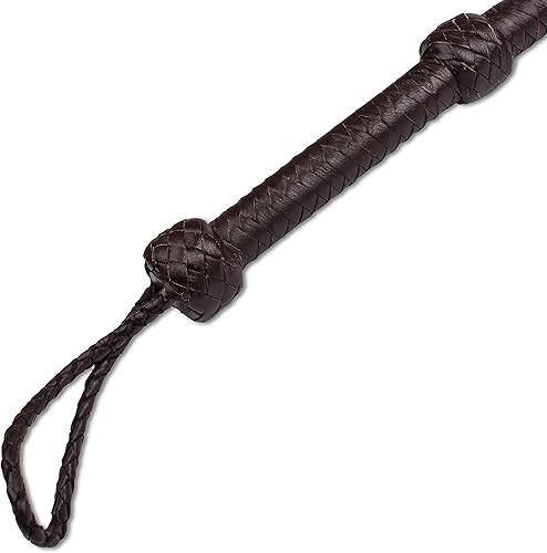 Miniatura 7 de HADZAM Látigo fabricado con mango bien equilibrado para crear efectos de sonido, 4, 6, 8 pies en 8 trenzas y 10 pies en 12 trenzas con 5 hilos de