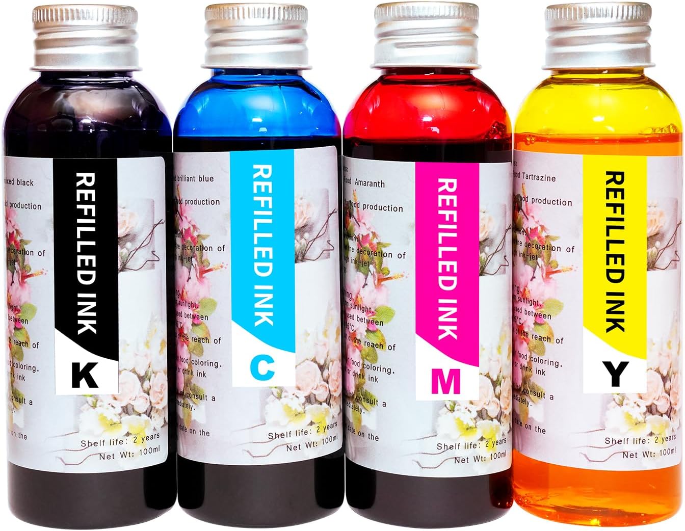 4×100ML Ink Refill Kit Suitable for 280XL 281XL 250XL 251XL 270XL 271XL Compatible for PIXMA TS702a TR8620a TR8622a TS702 IX6820 TR6320 Printers