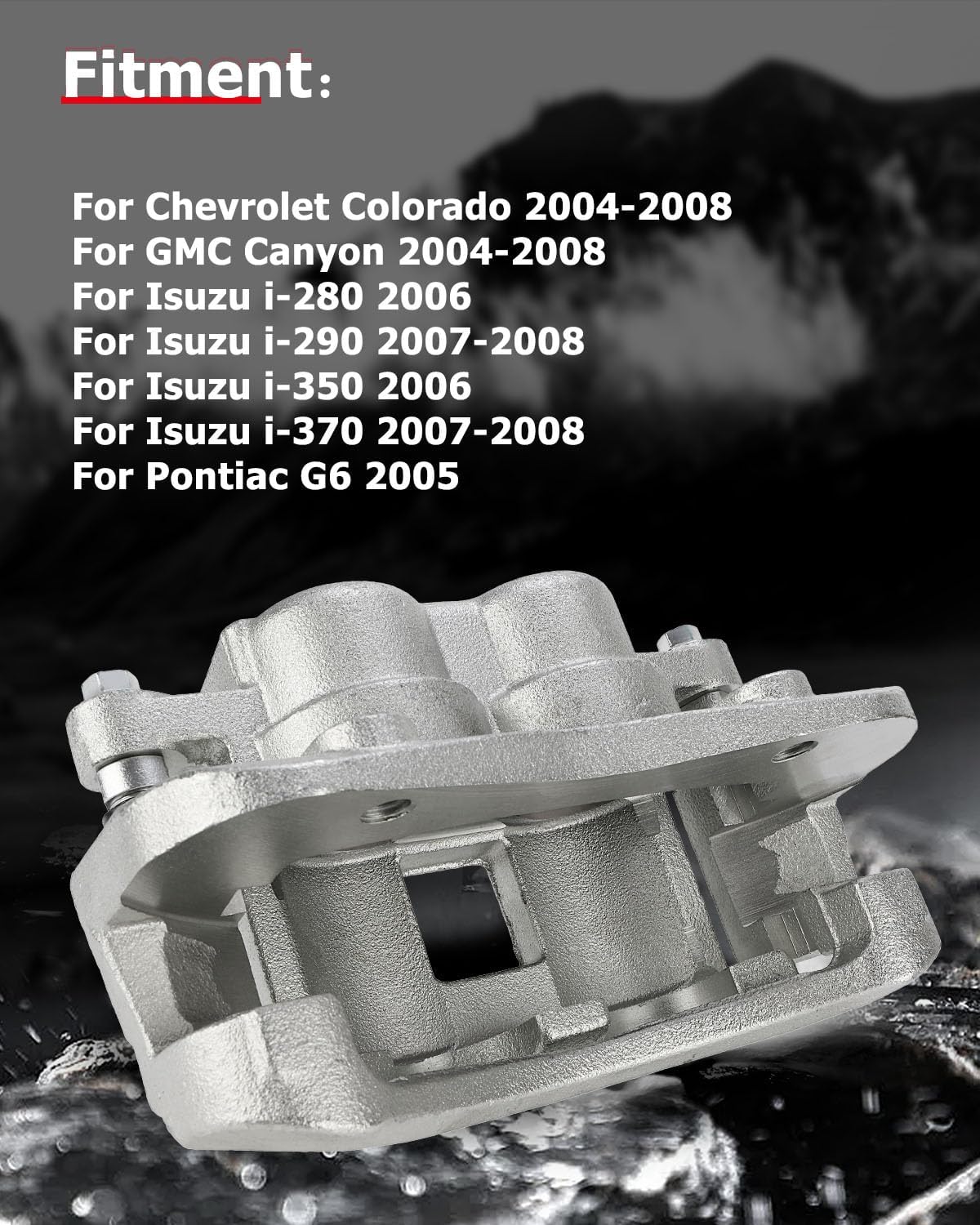 cciyu 18B4939 18B4938 Front Left & Right Brake Calipers With Bracket For Chevy For Colorado,For GMC For Canyon,For Isuzu For i-280/For i-290/For i-350/For i-370