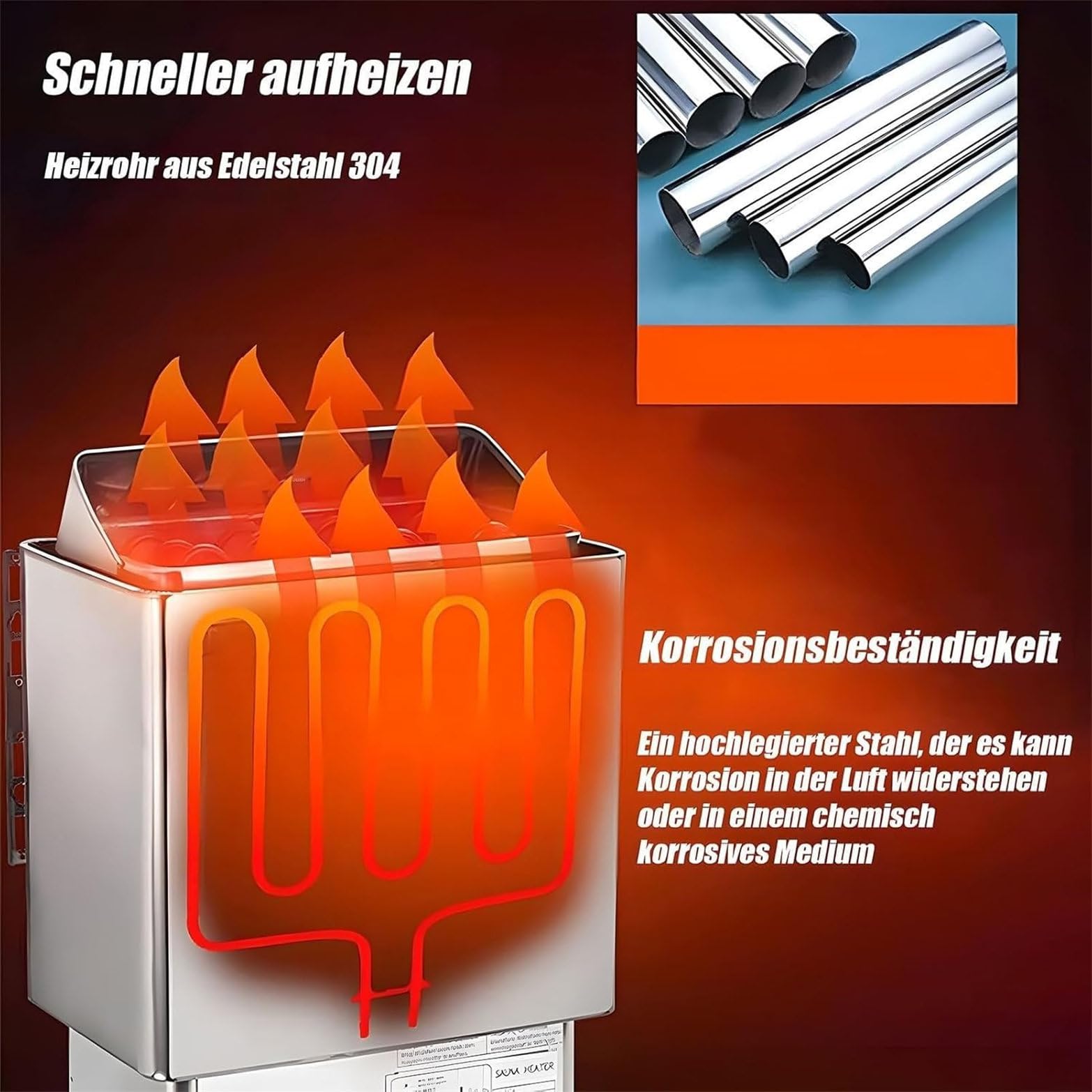 Poêle De Sauna électrique pour Sauna Sec Et Humide, avec Commandes Intégrées, en Acier Inoxydable, Idéal pour La Maison, Le Spa Et L'hôtel 6KW