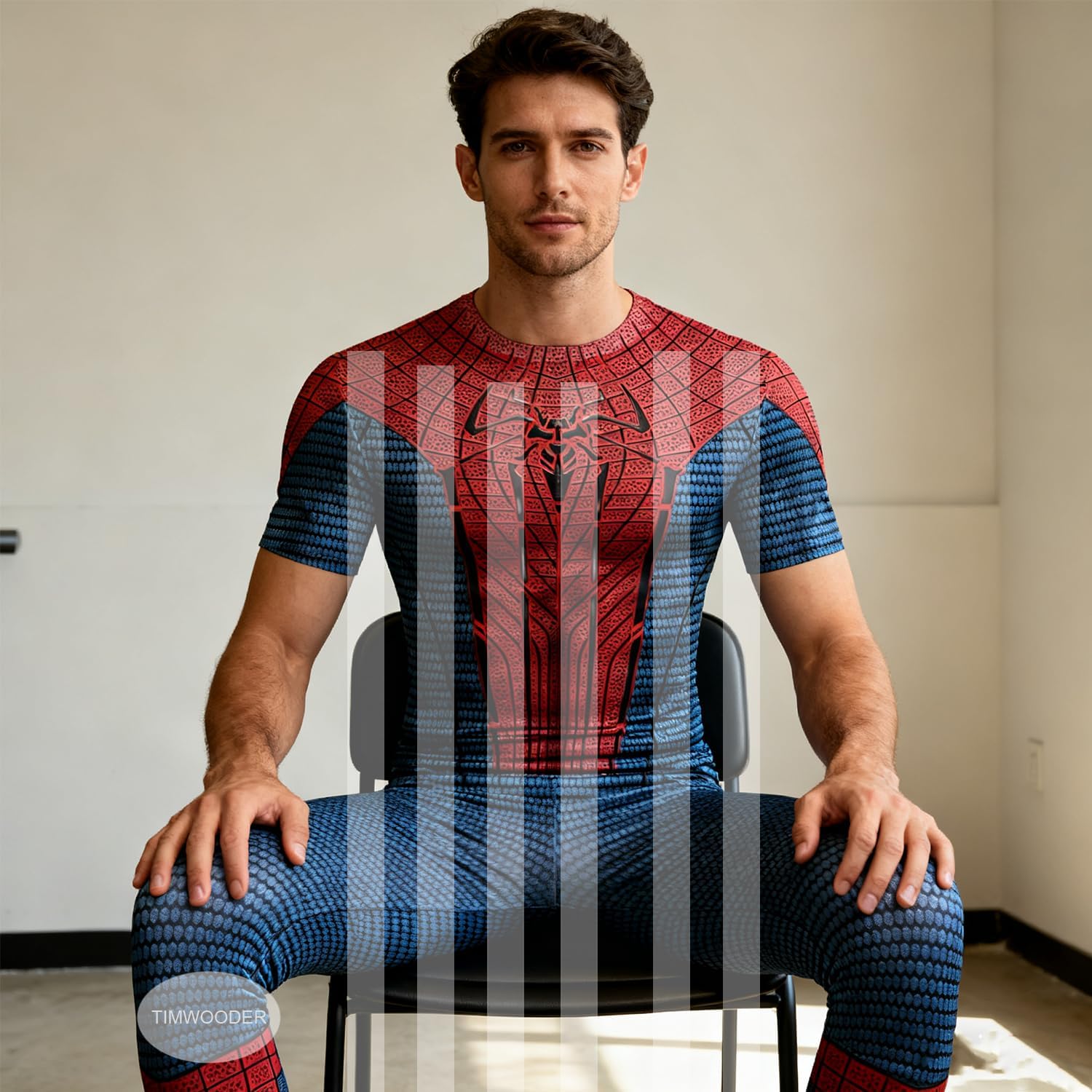 Men's Compression Shirt Skinny Soft Short Sleeve 3D Print Fitness Sports Shirt Gym T-Shirt - Image 8