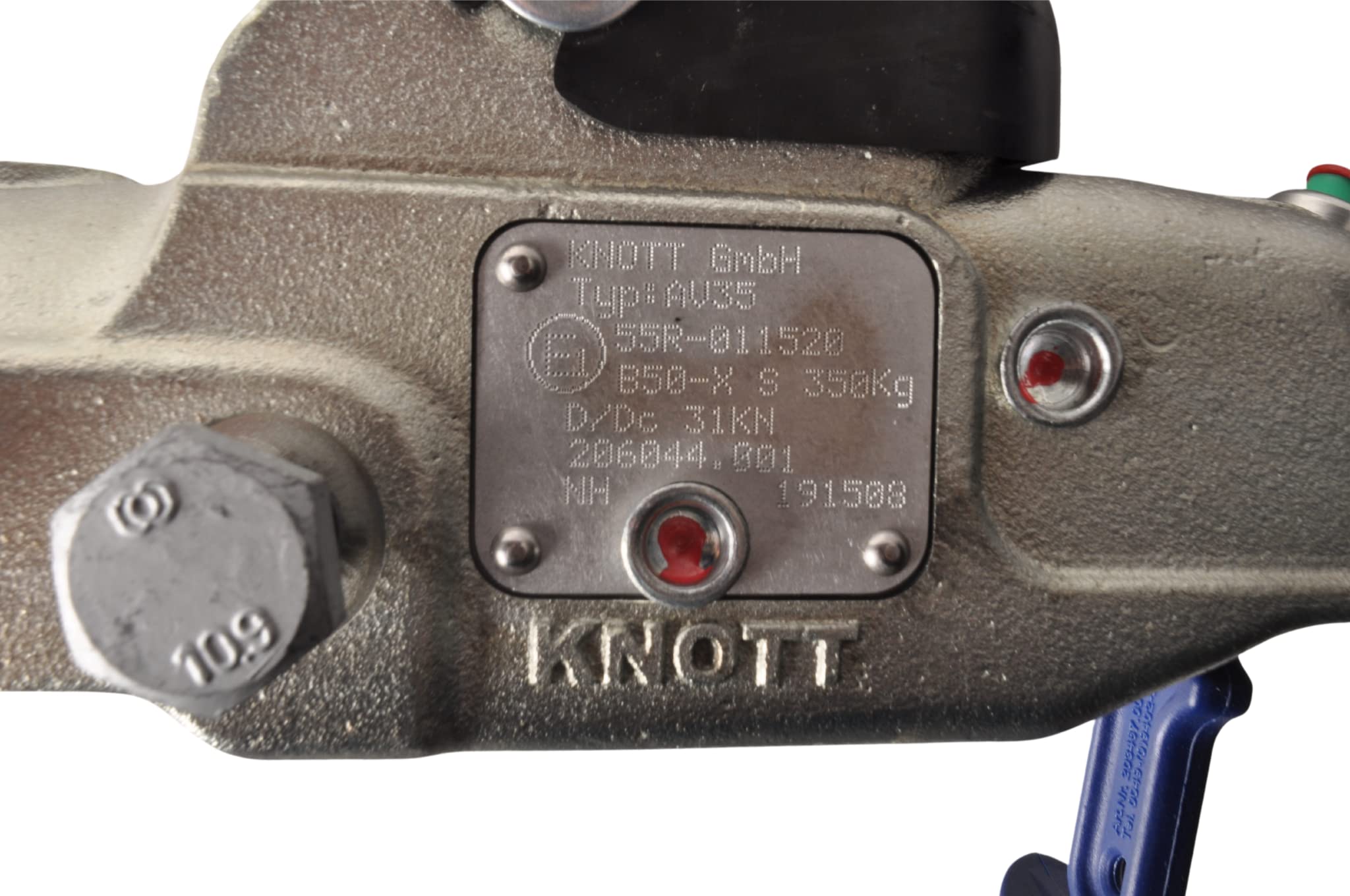 Knott AV35 – Redondo 60 mm – 3500 kg – Embrague con freno con cerradura integrada