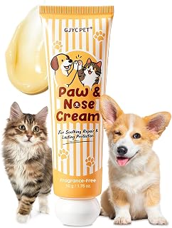 Paw & Nose Balm for Dogs & Cats - 1.76 oz | for Dry, Cracked Paw Pads & Rough Snout | Conditioning Formula with Organic Shea Butter, Jojoba Oil & Ceramide Complex | Safe & Lickable