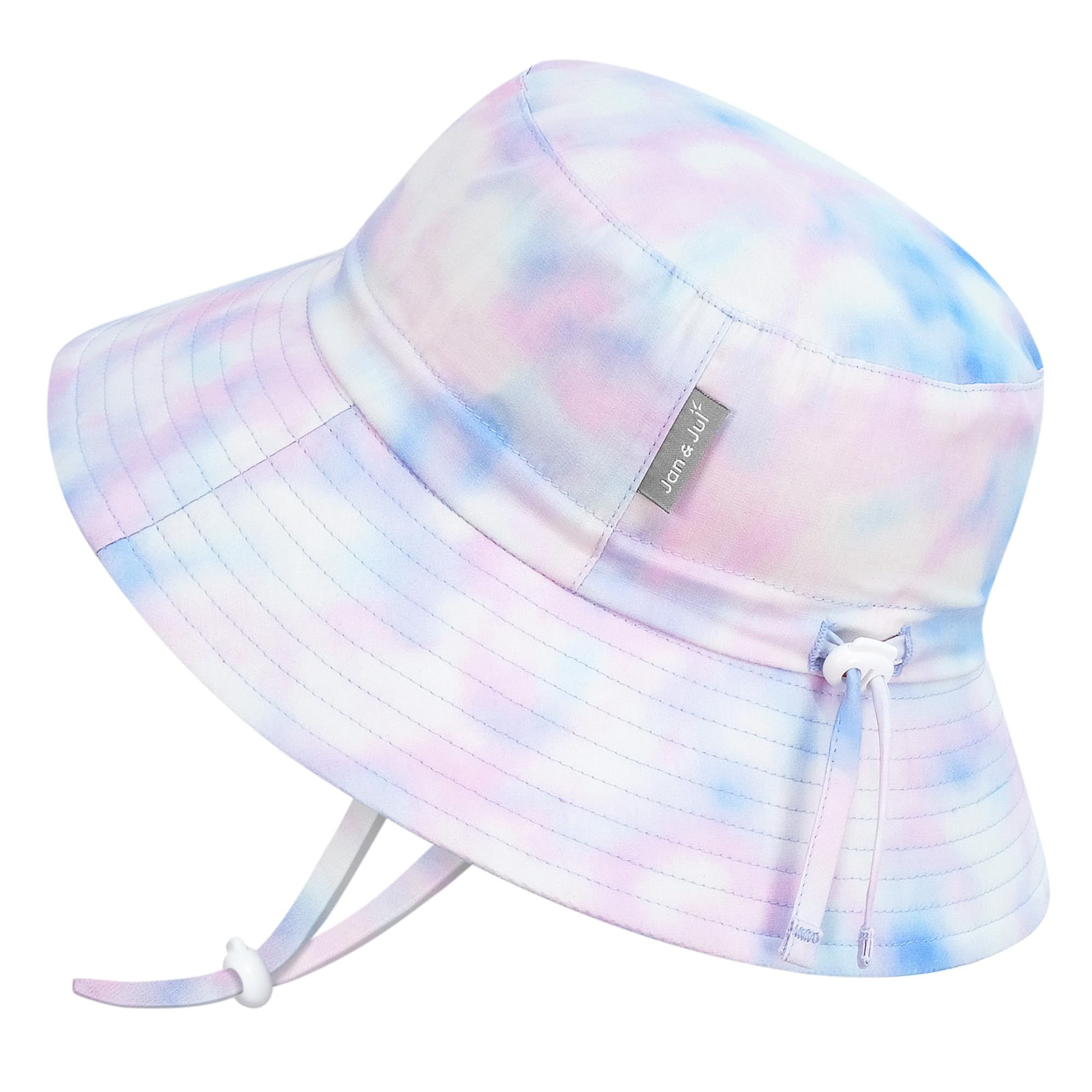 Jan & Jul Girls Cotton Candy Tie-Dye ' Cotton Bucket Hat, Adjustable Sun-Hat With 50+ Upf For Babies And Toddlers (M: 6-24 Months, )