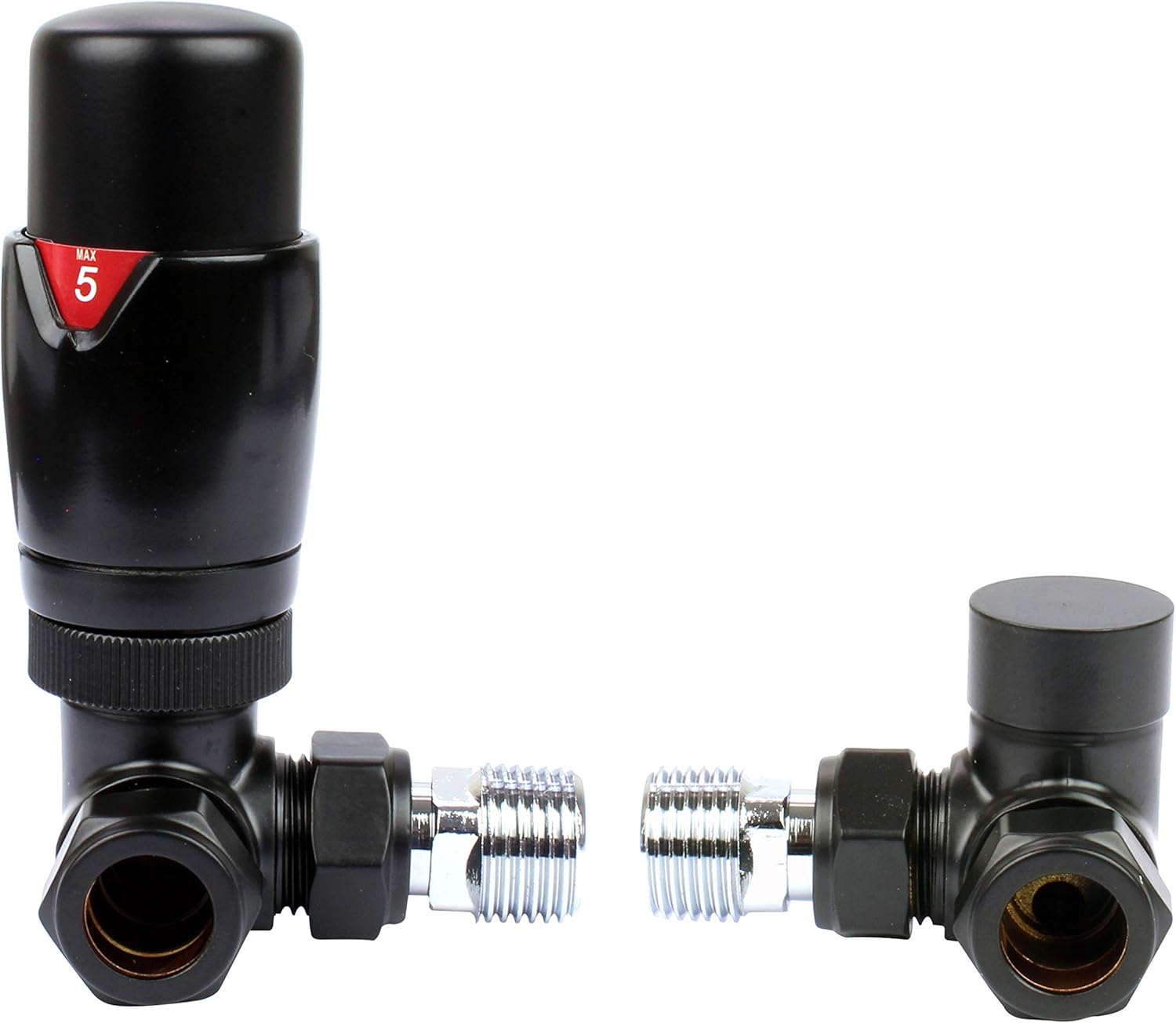 Black Corner Thermostatic Radiator Valves Amazon.co.uk DIY & Tools