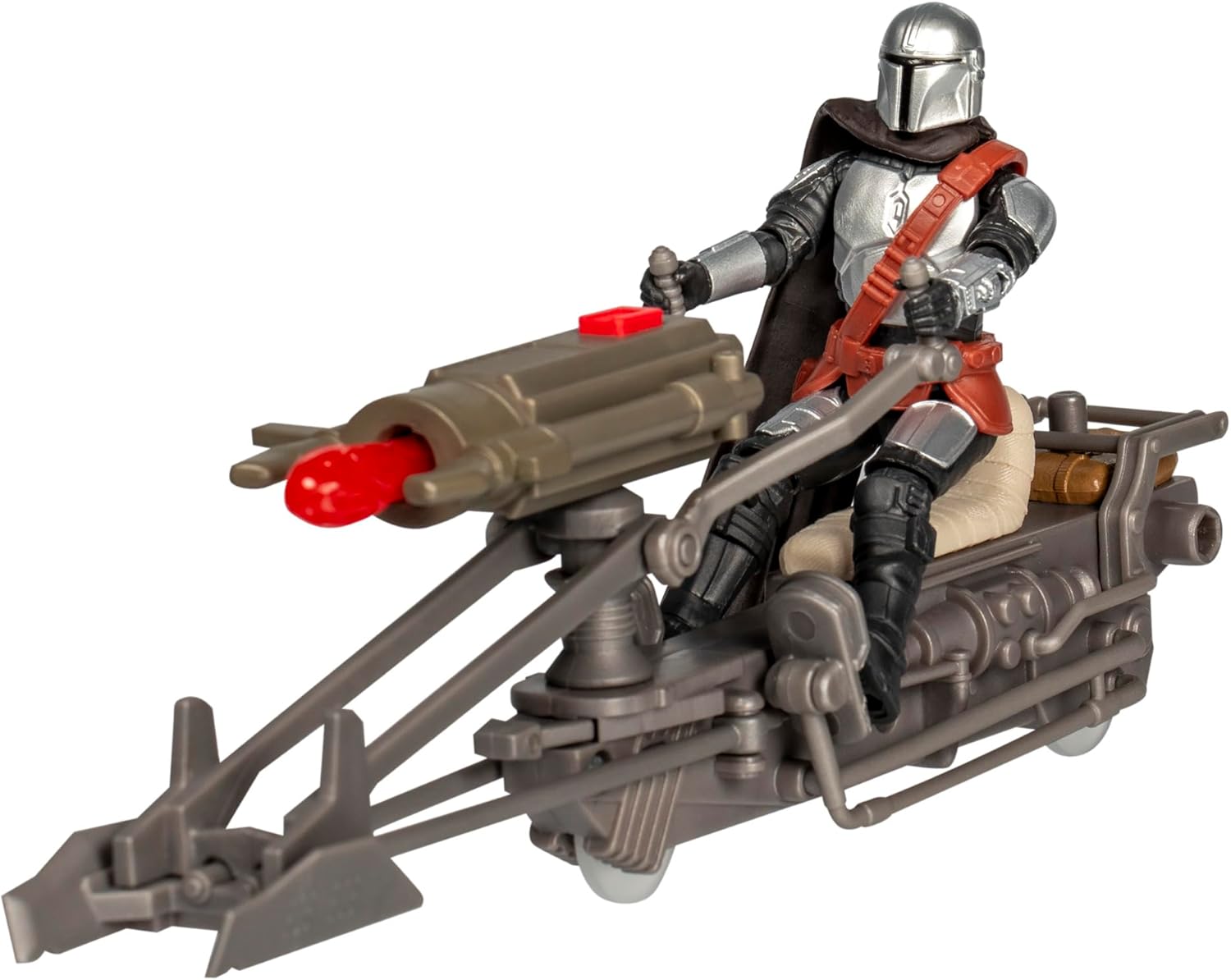 STAR WARS Epic World of Action The Mandalorian & Speeder Bike, 4-Inch Action Figure & Vehicle, Toys for 4 Year Old Boys and Girls & Up