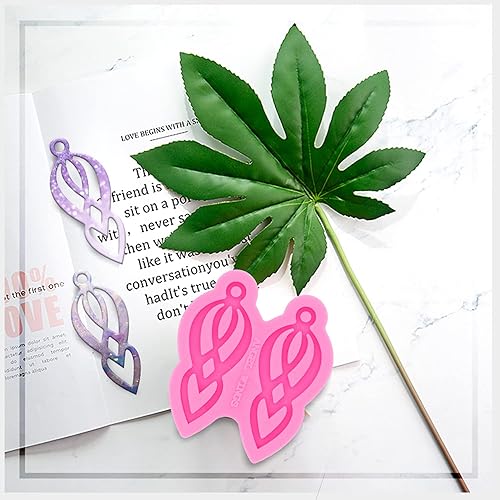 Miniatura 2 de Moldes de silicona grandes para aretes de bricolaje, fabricación de joyas de resina, moldes de resina epoxi, moldes de resina de silicona, aretes de